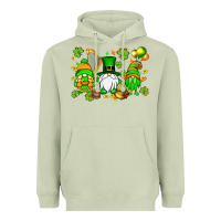 Matcha St. Patrick's Day gnomes Heavyweight Hoodie - OliviaCreatesArt