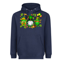 Navy St. Patrick's Day gnomes Heavyweight Hoodie - OliviaCreatesArt