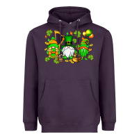 Plum St. Patrick's Day gnomes Heavyweight Hoodie - OliviaCreatesArt