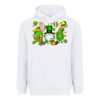 White St. Patrick's Day gnomes Heavyweight Hoodie - OliviaCreatesArt