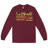 Burgundy softball game day Long Sleeve Tee - Artiststas