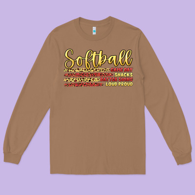 Softball Game Day Long Sleeve Tee Designed By Artiststas