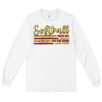 White softball game day Long Sleeve Tee - Artiststas