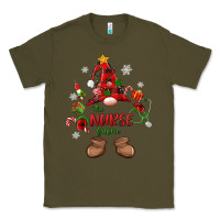 Army Green the nurse gnome christmas Classic Tee - MaliasSmallBusiness