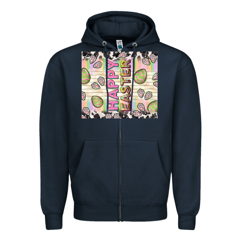 Happy Easter With Cowhide Zipper Hoodie by TumblerDesignByShophia | Teevron