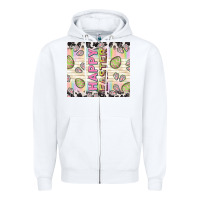 White happy easter with cowhide Zipper Hoodie - TumblerDesignByShophia