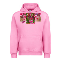 Fuchsia Pink Stuck On You Urban Hoodie - CowhideDigitalArt