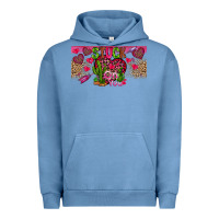 Pigment Pebble Blue Stuck On You Urban Hoodie - CowhideDigitalArt