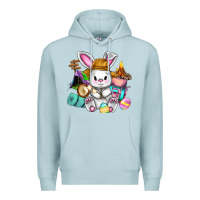 Blue Mist Easter Day Camper  Happy Easter Day Premium Hoodie - CowGirlArtShop