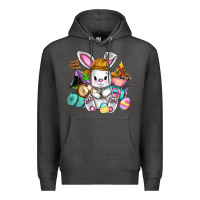 Charcoal Heather Easter Day Camper  Happy Easter Day Premium Hoodie - CowGirlArtShop