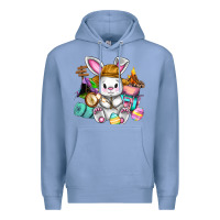 Colony Blue Easter Day Camper  Happy Easter Day Premium Hoodie - CowGirlArtShop