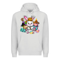 Dove Grey Easter Day Camper  Happy Easter Day Premium Hoodie - CowGirlArtShop
