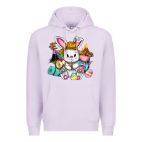 Lilac Easter Day Camper  Happy Easter Day Premium Hoodie - CowGirlArtShop