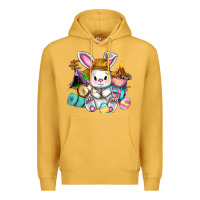 Mustard Easter Day Camper  Happy Easter Day Premium Hoodie - CowGirlArtShop