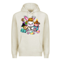 Oatmeal Heather Easter Day Camper  Happy Easter Day Premium Hoodie - CowGirlArtShop