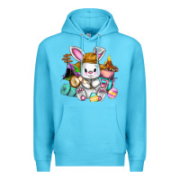 Ocean Blue Easter Day Camper  Happy Easter Day Premium Hoodie - CowGirlArtShop