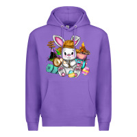 Purple Easter Day Camper  Happy Easter Day Premium Hoodie - CowGirlArtShop