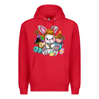 Red Easter Day Camper  Happy Easter Day Premium Hoodie - CowGirlArtShop