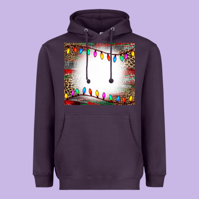 Christmas Bleach Effect Tumler Heavyweight Hoodie Designed By Cowcowdesign