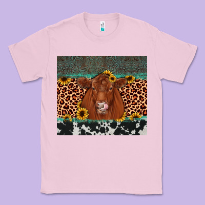 Red Angus Leopard Classic Tee Designed By Jahusdesignshop