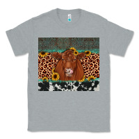 Heather Grey red angus leopard Classic Tee - JahusDesignShop