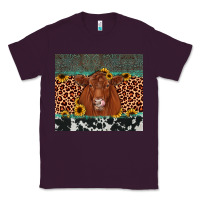 Plum red angus leopard Classic Tee - JahusDesignShop