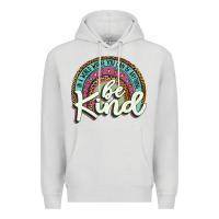 Dove Grey be kind   leopard Premium Hoodie - JahusDesignShop