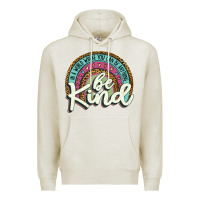 Oatmeal Heather be kind   leopard Premium Hoodie - JahusDesignShop
