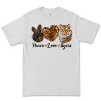 Dove Grey Peace Love Tigers Premium Tee - LillyAllenDesigns