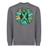 Storm Ovarian Liver Cancer Awareness Sunflower Heavyweight Sweatshirt - RanaPortraitStore