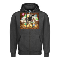 Charcoal Heather cow and chick easter Zipper Hoodie - TumblerDesignByShophia