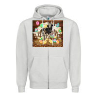 Dove Grey cow and chick easter Zipper Hoodie - TumblerDesignByShophia