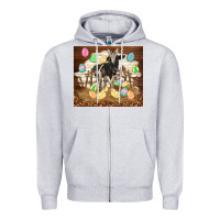 Heather Grey cow and chick easter Zipper Hoodie - TumblerDesignByShophia