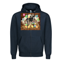 Navy cow and chick easter Zipper Hoodie - TumblerDesignByShophia