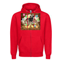 Red cow and chick easter Zipper Hoodie - TumblerDesignByShophia