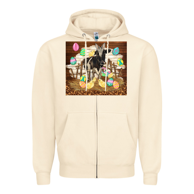 Cow And Chick Easter Zipper Hoodie by TumblerDesignByShophia | Teevron