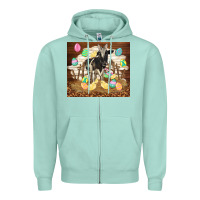 Seafoam cow and chick easter Zipper Hoodie - TumblerDesignByShophia