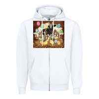 White cow and chick easter Zipper Hoodie - TumblerDesignByShophia