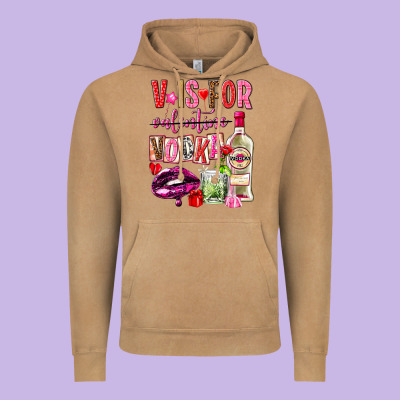 V Is For Vodka Vintage Hoodie Designed By Nancycooperartshop