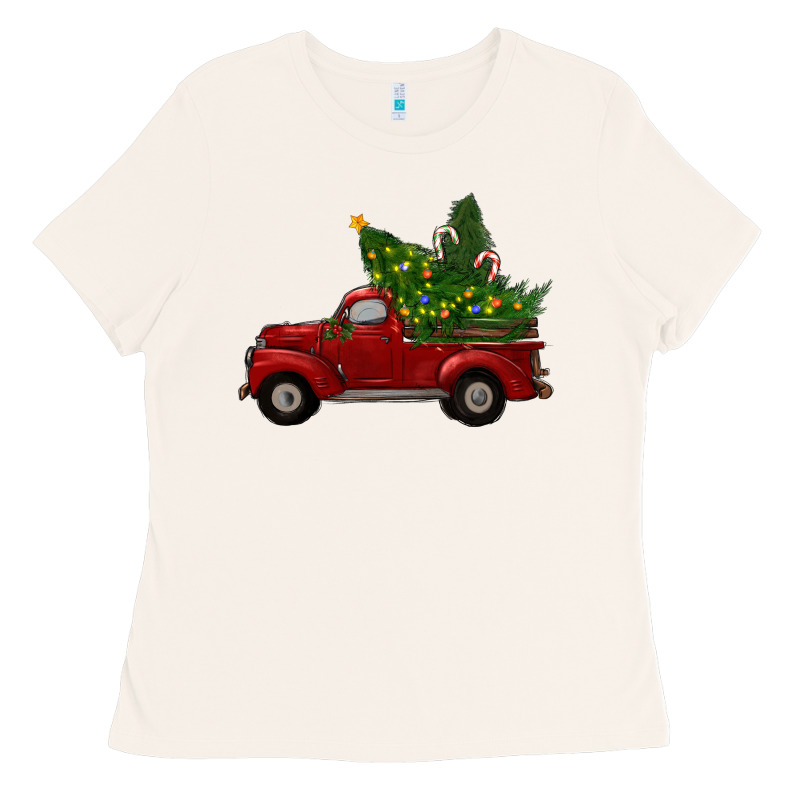 Christmas Trees With Truck Ladies Tee by RanaPortraitStore | Teevron