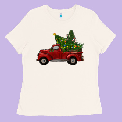 Christmas Trees With Truck Ladies Tee Designed By Ranaportraitstore