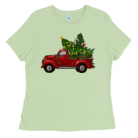 Matcha Christmas Trees With Truck Ladies Tee - RanaPortraitStore