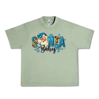 Oil Green Santa Baby Christmas Urban Heavy Tee - MaliasSmallBusiness