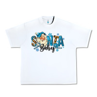 White Santa Baby Christmas Urban Heavy Tee - MaliasSmallBusiness