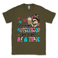 Army Green surviving motherhood one coffee at a time Classic Tee - MaliasSmallBusiness