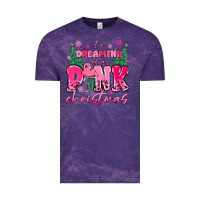 Cloud Purple i'm dreaming of a pink christmas flamingo Vintage Tee - MaliasSmallBusiness