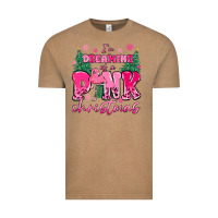 Vintage Coffee i'm dreaming of a pink christmas flamingo Vintage Tee - MaliasSmallBusiness
