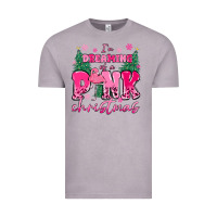 Vintage Zinc i'm dreaming of a pink christmas flamingo Vintage Tee - MaliasSmallBusiness