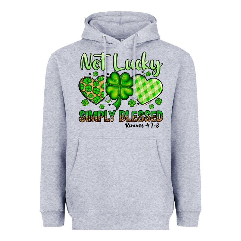 St. Patrick's Not Lucky Simply Blessed Heavyweight Hoodie by OliviaCreatesArt | Teevron