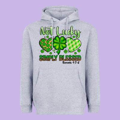 St. Patrick's Not Lucky Simply Blessed Heavyweight Hoodie Designed By Oliviacreatesart